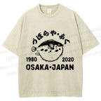 Unisex Blowfish Printed Washed Tee