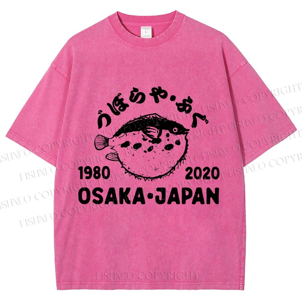Unisex Blowfish Printed Washed Tee