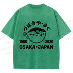 Unisex Blowfish Printed Washed Tee