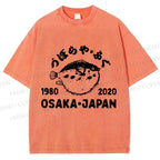 Unisex Blowfish Printed Washed Tee