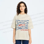 Unisex Be The Change Printed Washed Tee