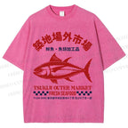 Unisex Tsukiji Outer Market Printed Washed Tee