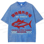 Unisex Tsukiji Outer Market Printed Washed Tee
