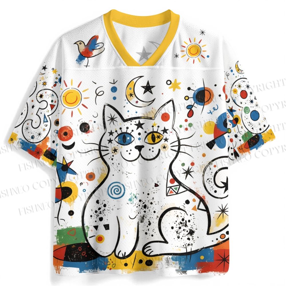 Joan Miró Style Cat Jersey Shirts