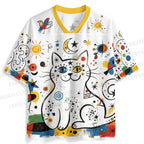 Joan Miró Style Cat Jersey Shirts