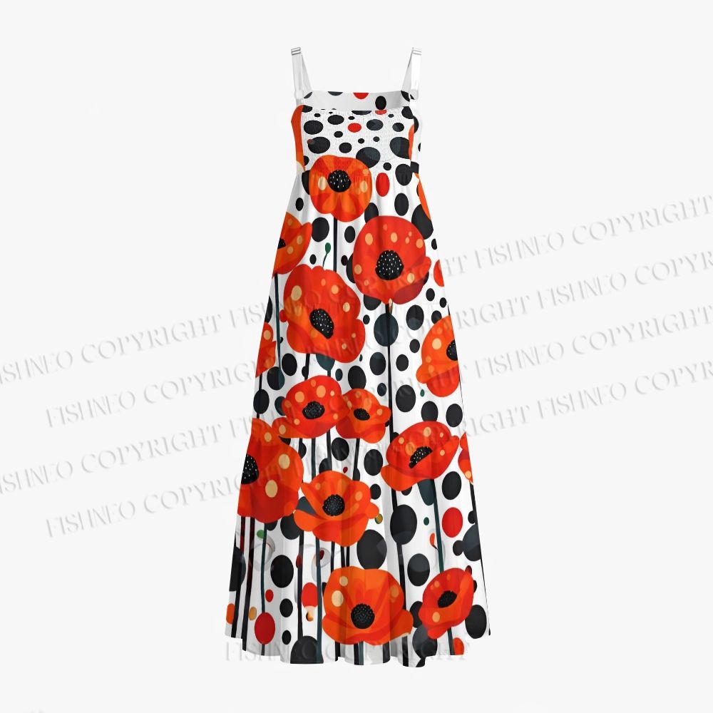 Japanese Yayoi Kusama Flower Maxi Dresses