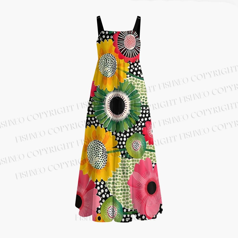 Flowers Yayoi Kusama Maxi Dresses