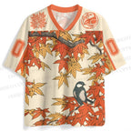 Vintage Bird in Maple Leaves Jersey Shirts