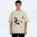 Unisex Frog Printed Washed Tee
