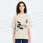 Unisex Frog Printed Washed Tee