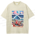 Unisex Yayoi Kusama Inspired Seashells Printed Washed Tee