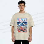 Unisex Yayoi Kusama Inspired Seashells Printed Washed Tee