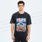 Unisex Yayoi Kusama Inspired Seashells Printed Washed Tee