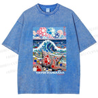 Unisex Yayoi Kusama Inspired Seashells Printed Washed Tee