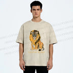 Unisex Klimt Lion Printed Washed Tee