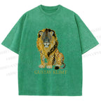 Unisex Klimt Lion Printed Washed Tee
