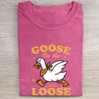Funny Goose on The Loose Folded Washed T-shirt