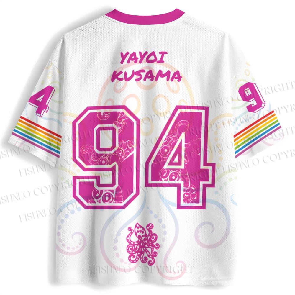 Yayoi Kusama Rainbow-colored Octopus Jersey Shirts