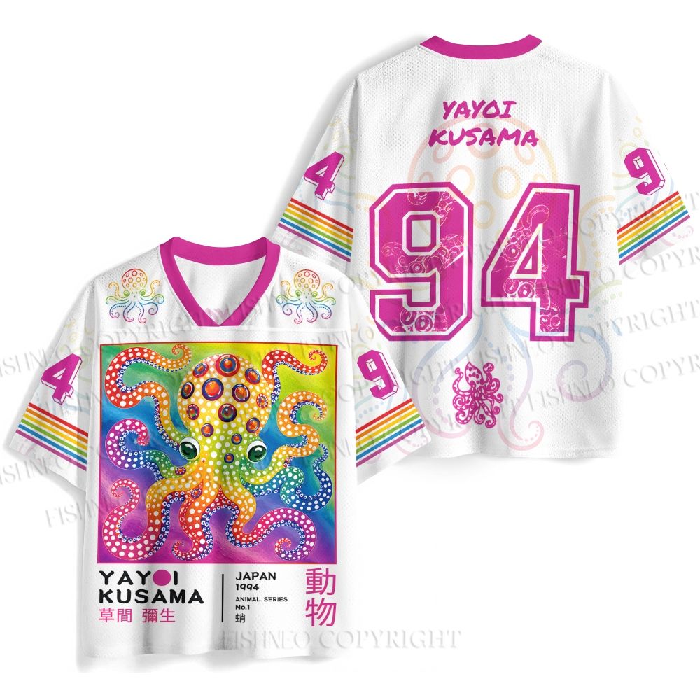Yayoi Kusama Rainbow-colored Octopus Jersey Shirts