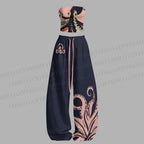 Octopus Tight Casual Camisole Tops & Elasticated Trousers Two-Piece Set