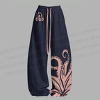 Octopus Tight Casual Camisole Tops & Elasticated Trousers Two-Piece Set