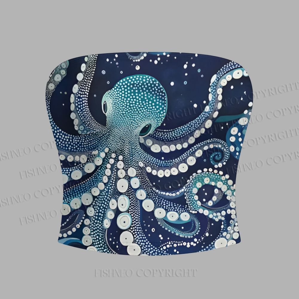 Yayoi Kusama Octopus Tight Casual Camisole Tops & Elasticated Trousers Two-Piece Set