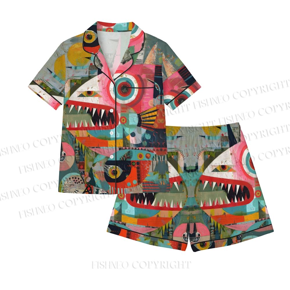 Abstract Geometric Fish Pajama sets