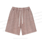 Unisex Solid Color Washed Shorts