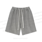 Unisex Solid Color Washed Shorts