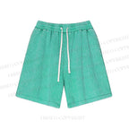 Unisex Solid Color Washed Shorts