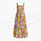 Halloween Floral Ghost Printed Maxi Dresses
