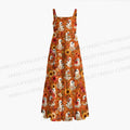 Halloween Floral Ghost Printed Maxi Dresses