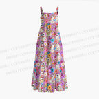 Halloween Floral Ghost Printed Maxi Dresses