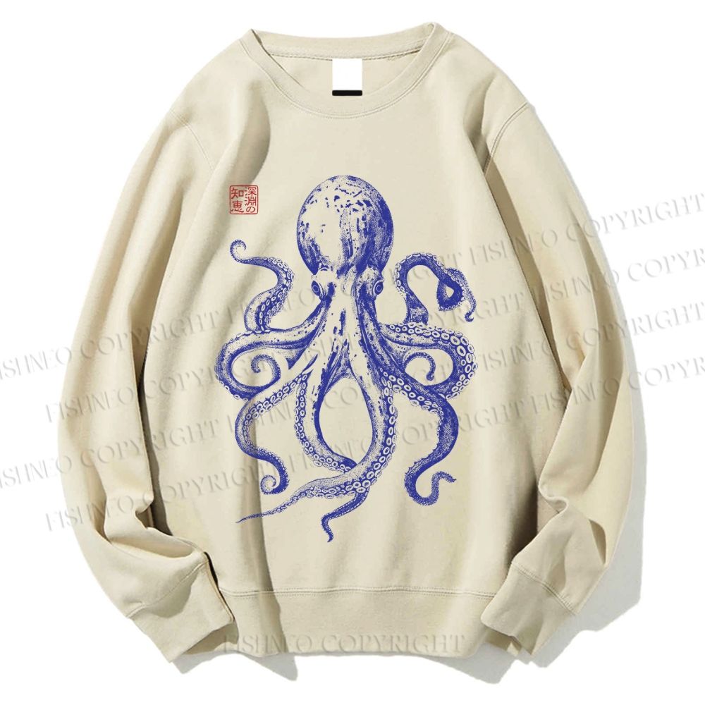 Unisex Octopus Printed Sweatshirt