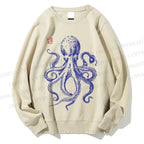 Unisex Octopus Printed Sweatshirt
