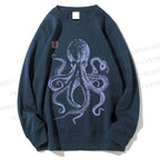 Unisex Octopus Printed Sweatshirt