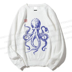 Unisex Octopus Printed Sweatshirt