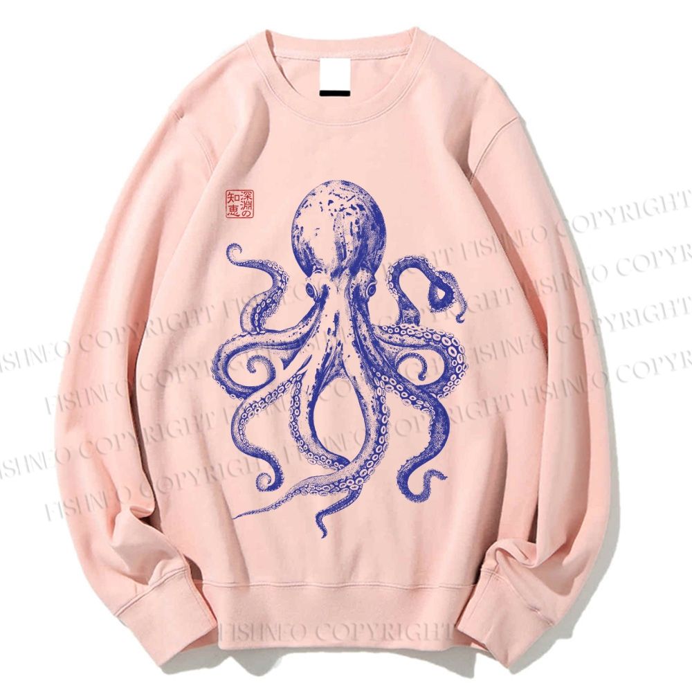 Unisex Octopus Printed Sweatshirt