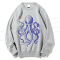 Unisex Octopus Printed Sweatshirt