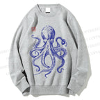 Unisex Octopus Printed Sweatshirt
