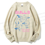 Unisex Gulls Just Wanna Have Fun Printed Sweatshirt