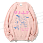 Unisex Gulls Just Wanna Have Fun Printed Sweatshirt