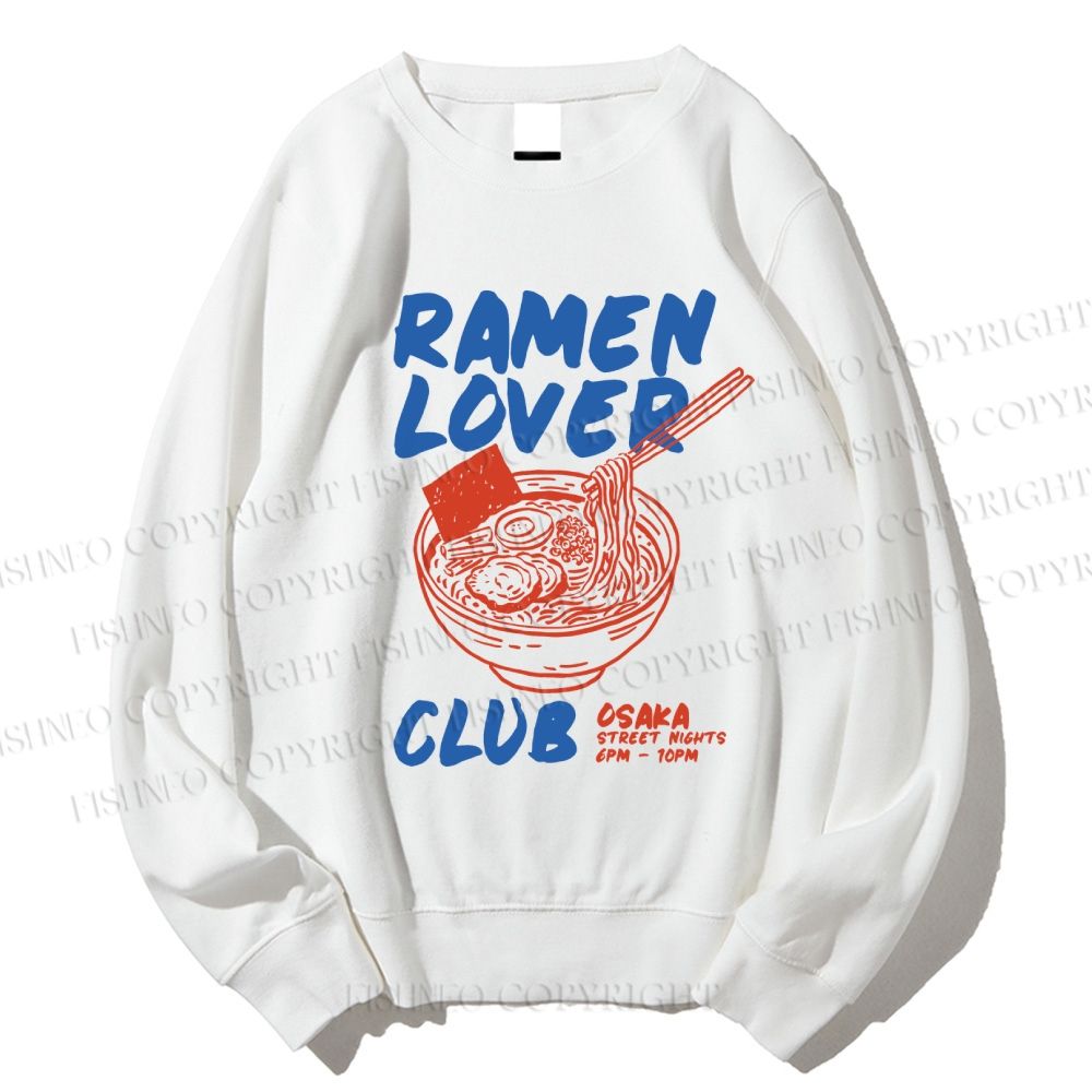 Unisex Ramen Lover Club Printed Sweatshirt