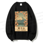 Unisex Fuji Mountain Printed Sweatshirt