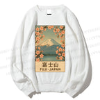 Unisex Fuji Mountain Printed Sweatshirt