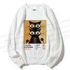 Unisex Yayoi Kusama Black Cat Printed Sweatshirt
