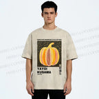 Unisex Yayoi Kusama Pumpkin Printed Washed Tee