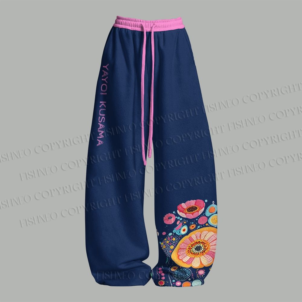 Women Yayoi Kusama Flower T-Shirt  & Elasticated Trousers Two-Piece Set