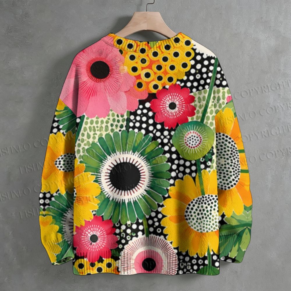 Flowers Yayoi Kusama Crew Neck Sweater