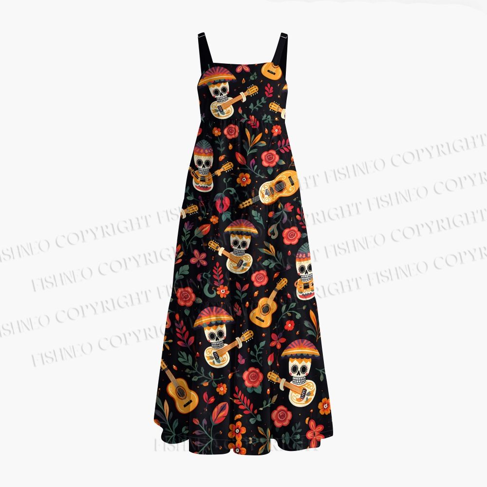 Halloween Hawaii Skull Maxi Dresses